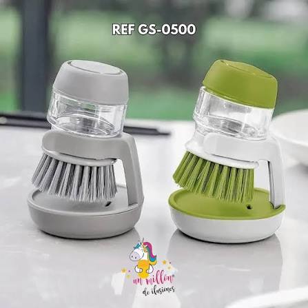 Cepillo y jabón 2 en 1 de plástico resistente